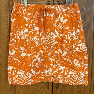 Liz Claiborne Tropical Orange Mini Skirt